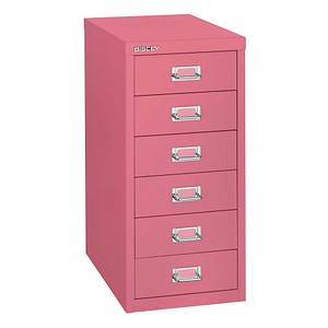 BISLEY MultiDrawer™ L296 Schubladenschrank pink 6 Schubladen 27,8 x 38,0 x 59,0 cm