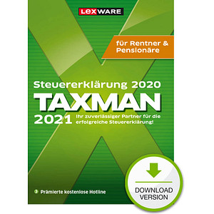 9783648144688 - LEXWARE TAXMAN Rentner & Pensionäre 2021 (für das Steuerjahr 2020) Software Vollversion (Download-Link)