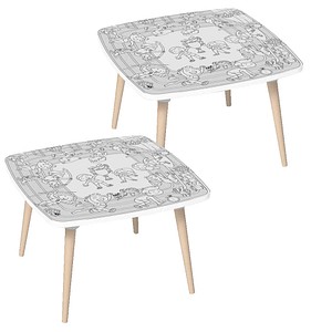 3660141957792 - Kids Sport Maltisch Holz weiß 600 x 600 x 400 cm  3660141957792 2 Stück