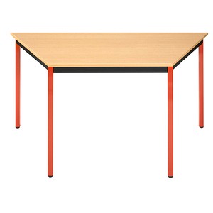 3700245510155 - Schreibtisch 147THR 65-130cm (H) 70 140x70cm (BxT) Trapezform buche rot 3700245510155 SODEMATUB 3700245510155 - Schreibtisch 147THR 65-130cm (H) 70 140x70cm (BxT) Trapezform buche rot 3700245510155 SODEMATUB