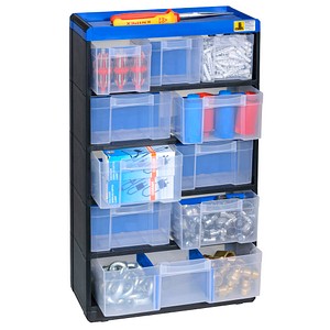 4005187646405 - 464640 Kleinteilmagazin VarioPlus Pro 53 21 (b x h x t) 300 x 525 x 135 mm Schwarz Blau 1 s - Allit