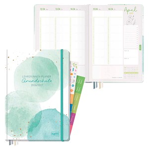 Häfft® Verlag Lehrerkalender Grundschule Watercolors August 2026 – Juli 2027 weiß, 1 St.