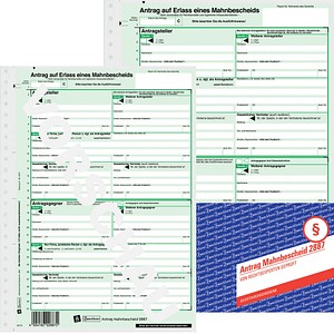 4004182202753 - 25 AVERY Zweckform Mahnbescheid für maschinelle Bearbeitung Formulare 2887