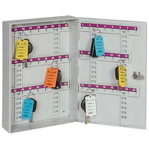 4052301125025 - Schlüsselkasten lichtgrau mit 50 Haken Zylinderschloss 365 x 240 x 70 cm 1 St