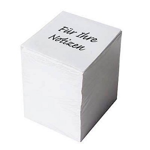 Notizzettel lose weiß 9,4 x 7,9 cm, ca. 1.000 Blatt, 1 Pack