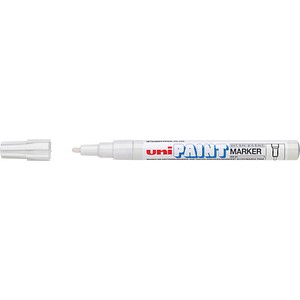 Faber-Castell Lackmarker PX21, 182101, Stift, weiß, 1-1,5mm Rundspitze 4902778558607 Faber-Castell