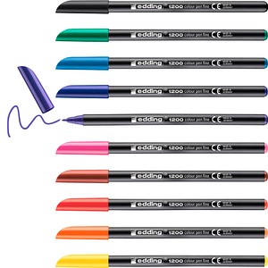 Edding Faserschreiber 1200 10er-Etui farbig sortiert 0,5-1 mm 4004764875160 Edding 10 Stück