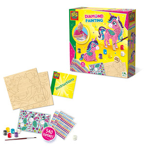 SES Creative® Diamond Painting 3D Einhörner mehrfarbig