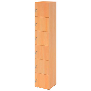 4032062313695 - HAMMERBACHER Schließfachschrank buche V264L6 6 6 DS 6 Schließfächer 400 x 420 x 2156 cm