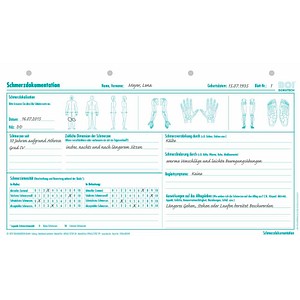 4052301033788 - Schmerzdokumentation Formulare 50 St