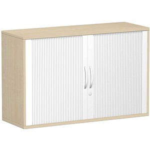 geramöbel Flex Rollladenschrank ahorn, silber 1 Fachboden 120,0 x 42,5 x 72,0 cm