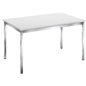 3700245513873 - SODEMATUB Mehrzwecktisch weiß rechteckig Vierkantrohr chrom 1200 x 800 x 740 cm