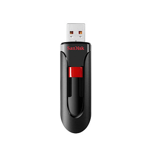 SanDisk USB-Stick Cruzer Glide 3.0 schwarz, rot 128 GB