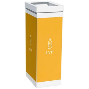 3660141966671 - Wertstoffsammler Kunststoff Paperflow Volumen 60 l Höhe 760 mm Korpus weiß Symbol Leichtverpackungen