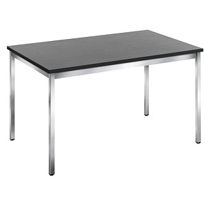 3700245513842 - SODEMATUB Mehrzwecktisch esche-schwarz rechteckig Vierkantrohr chrom 1200 x 800 x 740 cm
