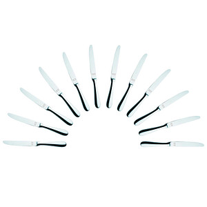 12 solex® Dessertmesser Baguette silber
