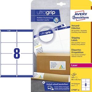 320 AVERY Zweckform Versandetiketten L7165-40 weiß