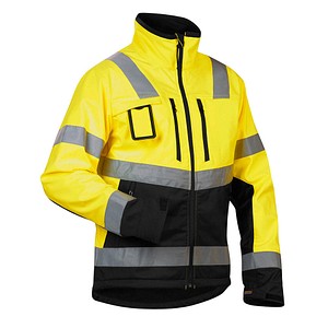 7330509390016 - Jacke 4900 Softshell gelb schwarz Größe M 7330509390016 BLAKLÄDER