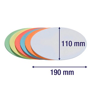4016946055888 - Moderationskarten UMZ111999 Ø 11x19cm oval 130g farbig sortiert  4016946055888 500 Stück