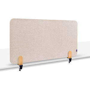 8713797101172 - Akustik-Tischtrennwand Elements PET-Kern Stoffoberfläche pinnbar inkl 2 Tischklemmen B 1200 x H 600 x T 21 mm soft beige 8713797101172 - Akustik-Tischtrennwand Elements PET-Kern Stoffoberfläche pinnbar inkl 2 Tischklemmen B 1200 x H 600 x T 21 mm soft beige