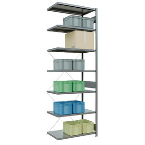 4004514203069 - Gebrüder Schulte - Fachbodenregal Komplettregale MULTIplus250 3000x1000x600mm (Anbauregal) Traglast 250kg