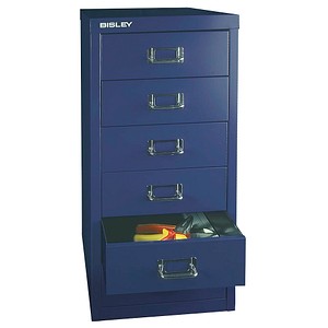 BISLEY MultiDrawer™ L296 Schubladenschrank oxfordblau 6 Schubladen 27,8 x 38,0 x 59,0 cm