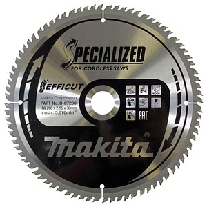 makita B-67290 EFFICUT Kreissägeblatt 260,0 mm, 80 Zähne