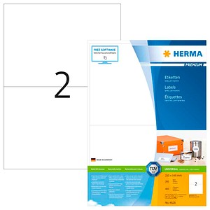 HERMA Etiketten 4628 weiß 210,0 x 148,0 mm, 200 Blatt