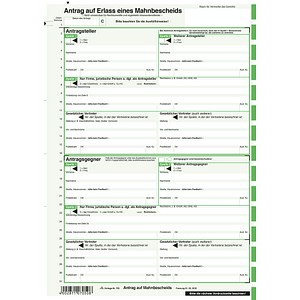 25 Stück RNK Mahnbescheid maschinell 2-fach selbstdurchschreibend neutral 21cmx24Z 4002871070508 RNK