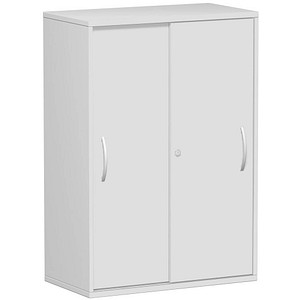 Geramöbel Aktenschrank Flex S-383502-LL, Holz abschließbar, 3 OH, 80 x 118,2 x 42,5 cm, lichtgrau 4038933481906 Geramöbel