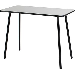 3660141256444 - Schreibtisch easyHome HOPM HOPM10113 65-130cm (H) 100x50cm (BxT) rechteckig weiß   schwarz 3660141256444 PAPERFLOW