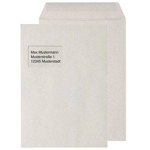 4003928383862 - AKTION Versandtaschen DIN C4 mit Fenster grau 250 St + GRATIS HARIBO Saft Goldbären Fruchtgummi 1600 g