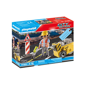 Playmobil® City Life 71185 Bauarbeiter mit Kantenfräser Spielfiguren-Set