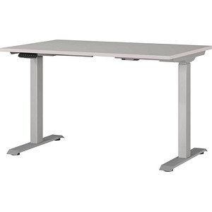 4005949790797 - Sitz-Steh-Schreibtisch JET 7907-643 elektrisch höhenverstellbar  120x80cm (BxT) rechteckig kaschmir   Silber 4005949790797 G