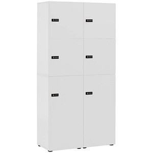 4027181124192 - Spind Locked weiß 702027 6 Schließfächer 908 x 407 x 1852 cm 4027181124192 MÖBELPARTNER