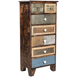 Garden Pleasure Kommode KALAY, 304056 vintage-braun 50,0 x 35,0 x 110,0 cm, 1 St.