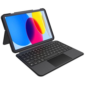 4260734841232 - Smart Combo Touch Keyboard Tablet-Tastatur grau geeignet für Apple iPad 10 Gen (2022) Apple iPad 10 Gen (2024) Apple iPad (A16) (2025)