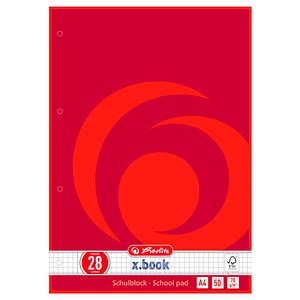 4008110216287 - herlitz Schulheft Lineatur 28 kariert DIN A4 mit Randlinie (innen) 50 Blatt 1 St