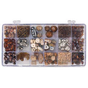 Perlen-Set Glasperlenbox topas