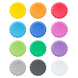 LURCH Silikon-Kronkorken bunt, 12 St.