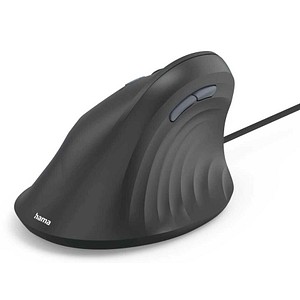 4047443537461 - Ergonomische Linkshänder-Maus ECM-500L kabelgebunden 7 Tasten Scrollrad für Linkshänder schwarz 4047443537461 Hama