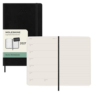 Moleskine - Taschenkalender 2027 - Pocket - Wochenkalender - Schwarz