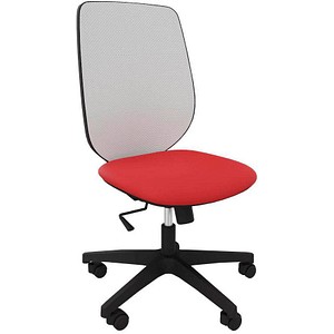 8052877356614 - Bürostuhl Okay Netz OOKAYA02 B01 018 253 MEC20 BAN08 RG05 rot weiß 8052877356614 Quadrifoglio