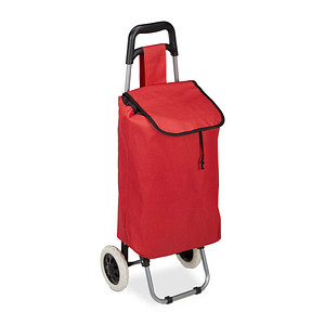 4052025921422 - Einkaufstrolley 10027828_47 28 Liter  Schloss außen 42x28x925cm Polyester Kunststoff rot 4052025921422 Relaxdays