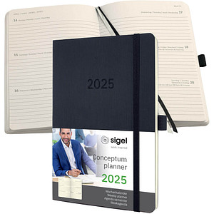 4004360780103 - SIGEL Buchkalender Conceptum 2025 schwarz