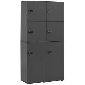4027181124208 - Spind Locked anthrazit 702028 6 Schließfächer 908 x 407 x 1852 cm 4027181124208 MÖBELPARTNER