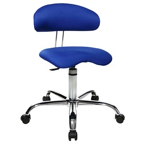 Topstar Bürostuhl Sitness® 40, ST290W56 Stoff blau, Gestell chrom