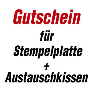 trodat Gutschein für Stempelplatte für trodat 5204 mit Logo