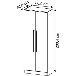 4032062232057 - Aktenschrank 7100 NU V7100 5 5 NU lichtgrau 4 Fachböden 800 x 420 x 2004 cm