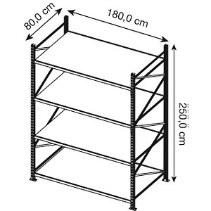 3612970969491 - Schwerlastregal EPSIVOL ARZ2518804DOA014 lichtgrau graphitgrau 1800 x 800 x 2500 cm 3612970969491 - Schwerlastregal EPSIVOL ARZ2518804DOA014 lichtgrau graphitgrau 1800 x 800 x 2500 cm